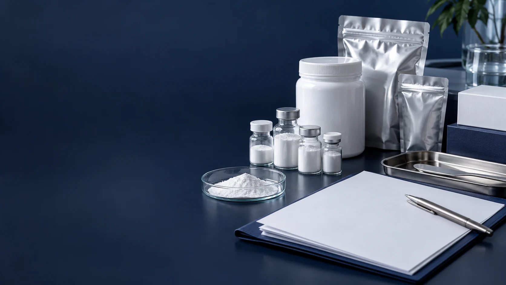 Peptide intermediate references — independently generated photo-style concept
