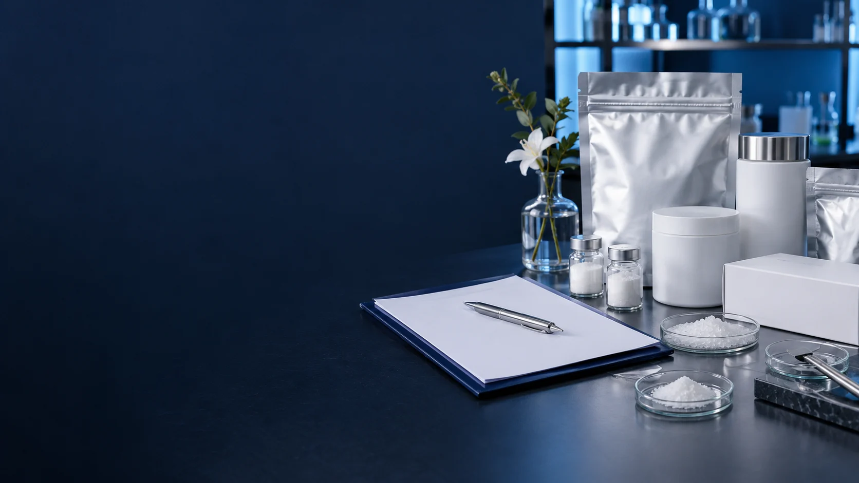 Cosmetic peptide ingredients — independently generated photo-style concept