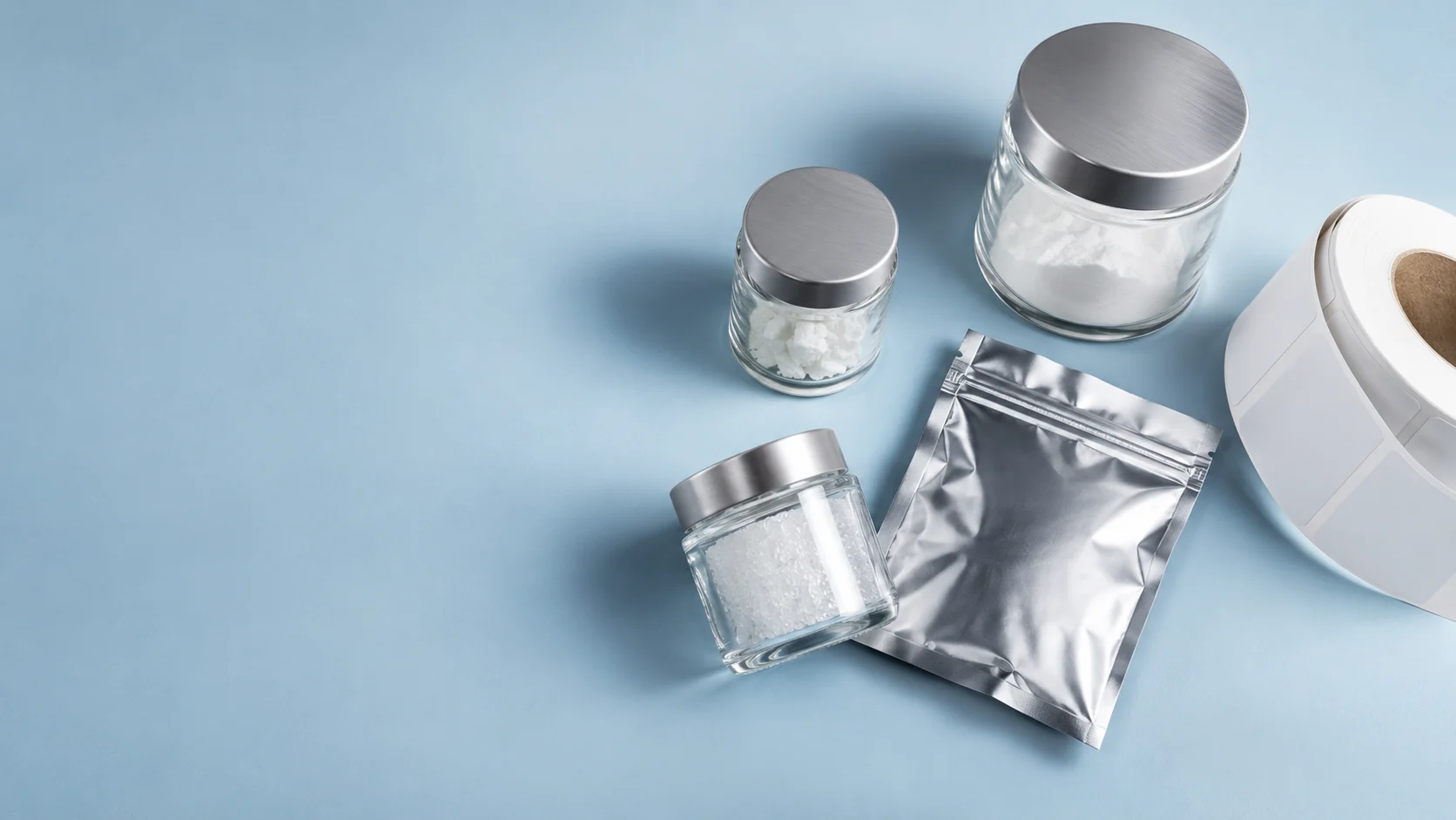 Cosmetic ingredient packaging — independently generated photo-style concept