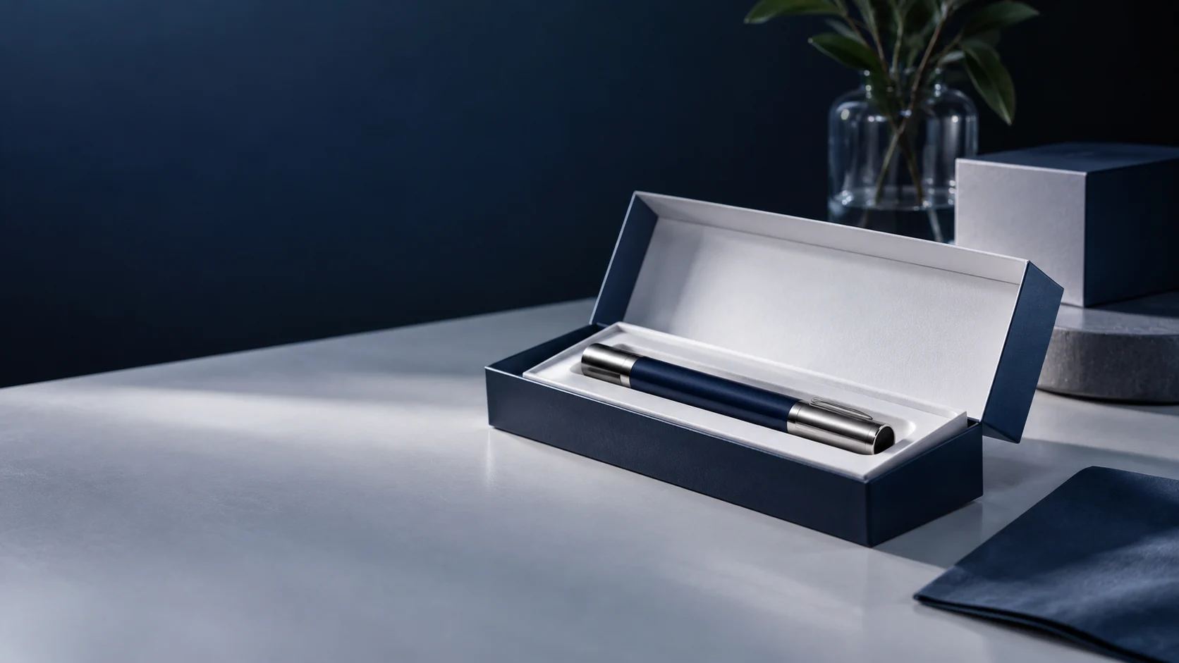 Pen-format packaging — independently generated photo-style concept