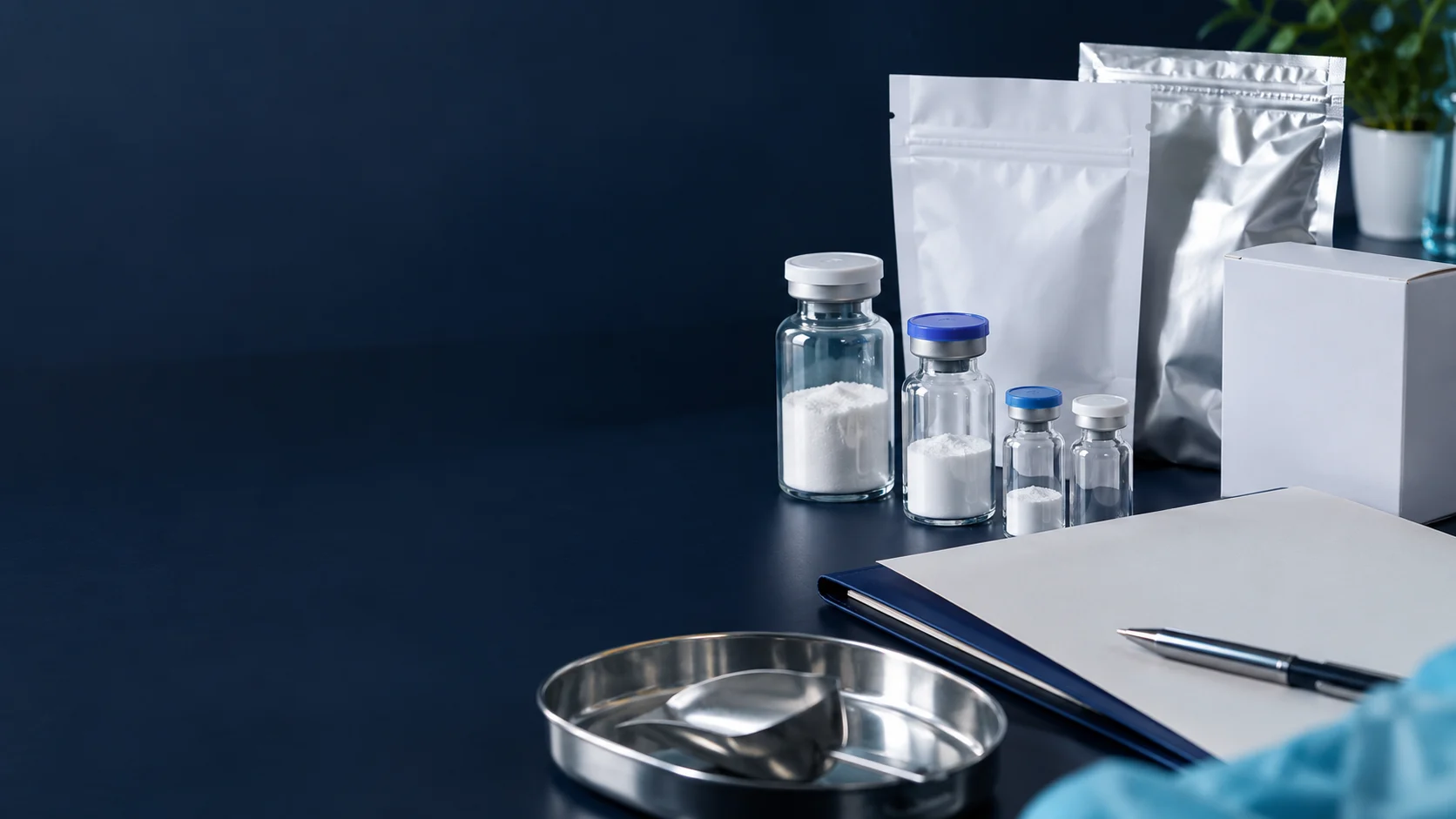 Define vial packaging — independently generated photo-style concept