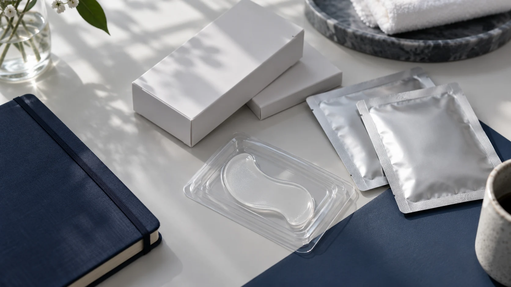 Cosmetic patch packaging review — generated photo-style concept