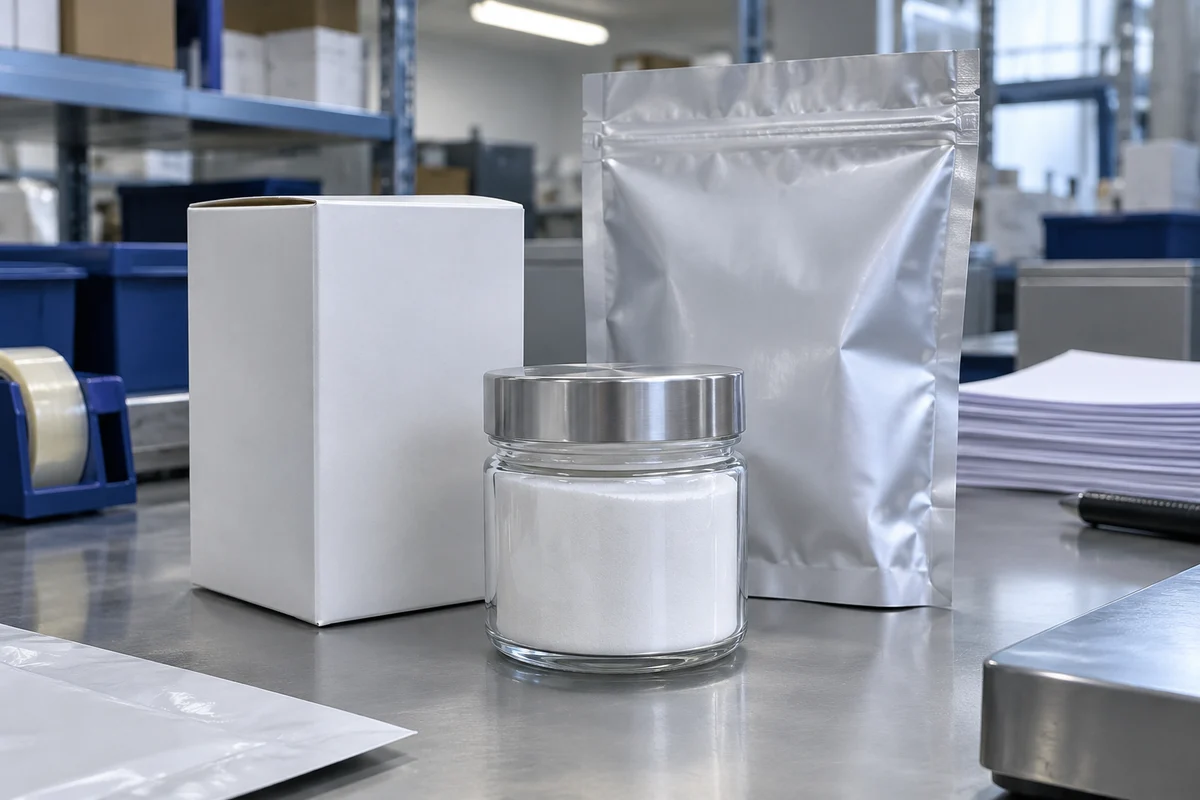 Bulk Raw Material Sample Packaging — catalog presentation