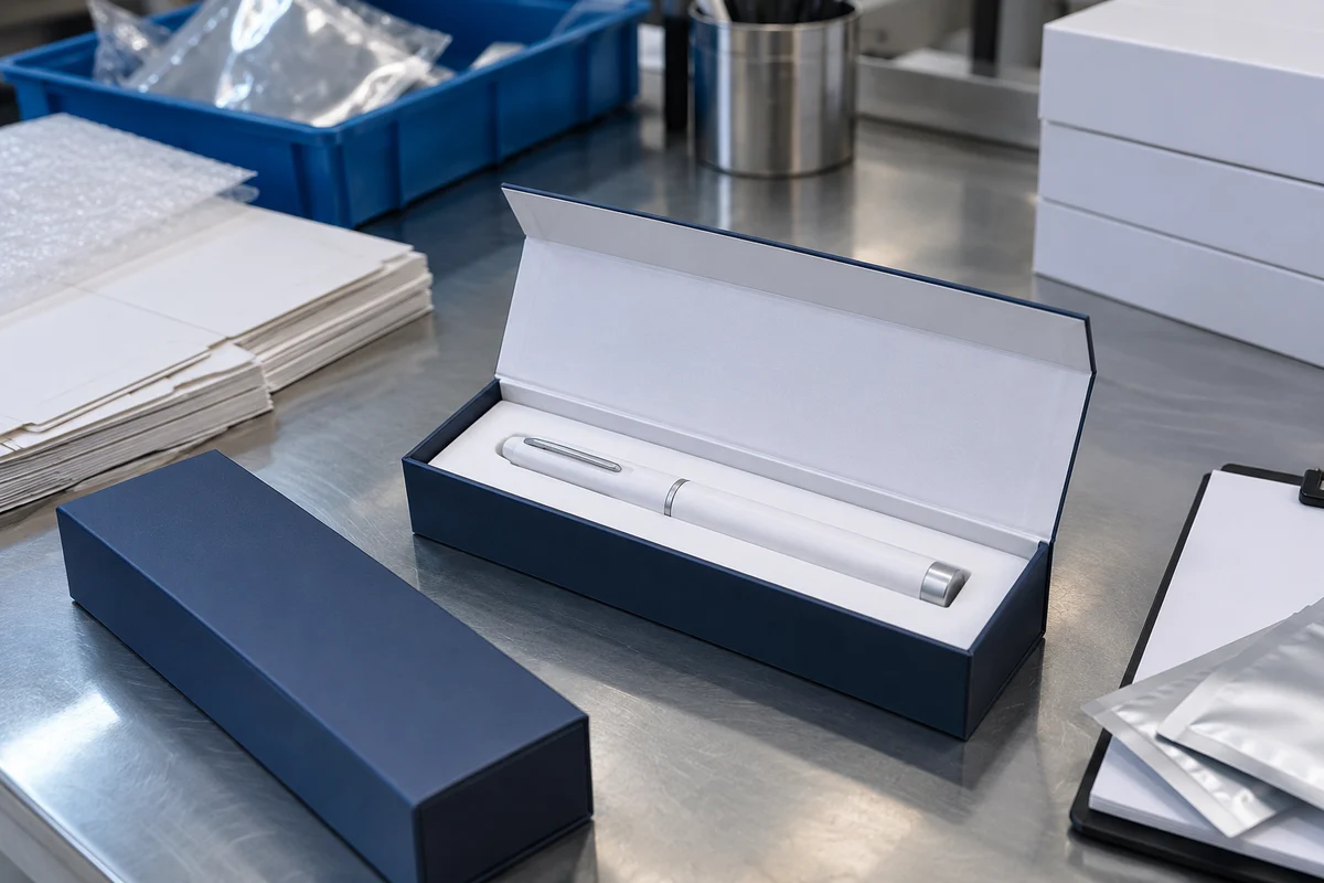 Empty Pen-Format Device Packaging — catalog presentation