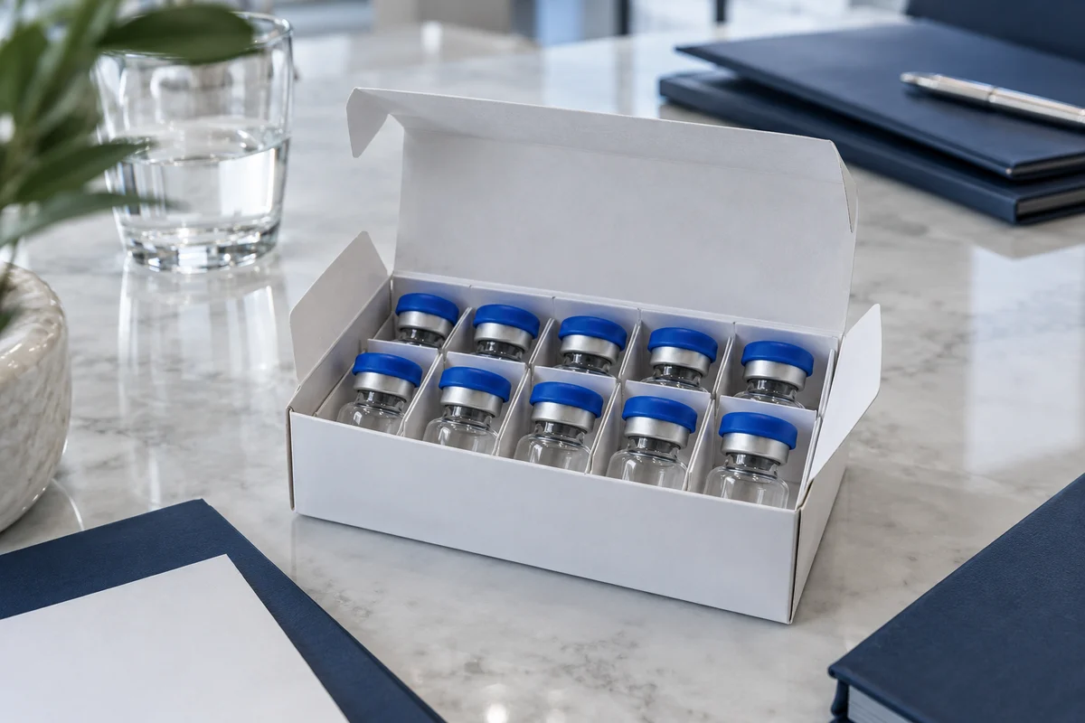 Research-Use Lyophilized Vial Packaging — catalog presentation