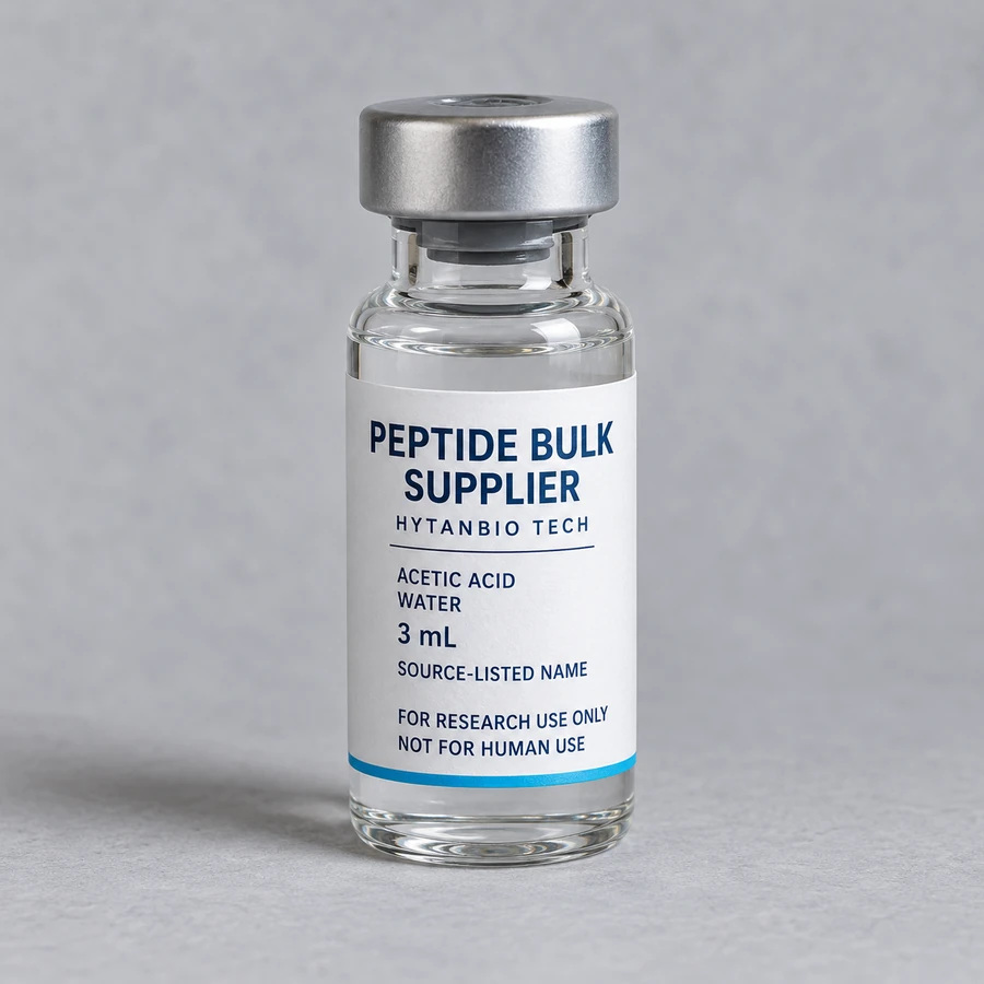 Acetic Acid Water — For Research Use Only research-use-only vial label concept