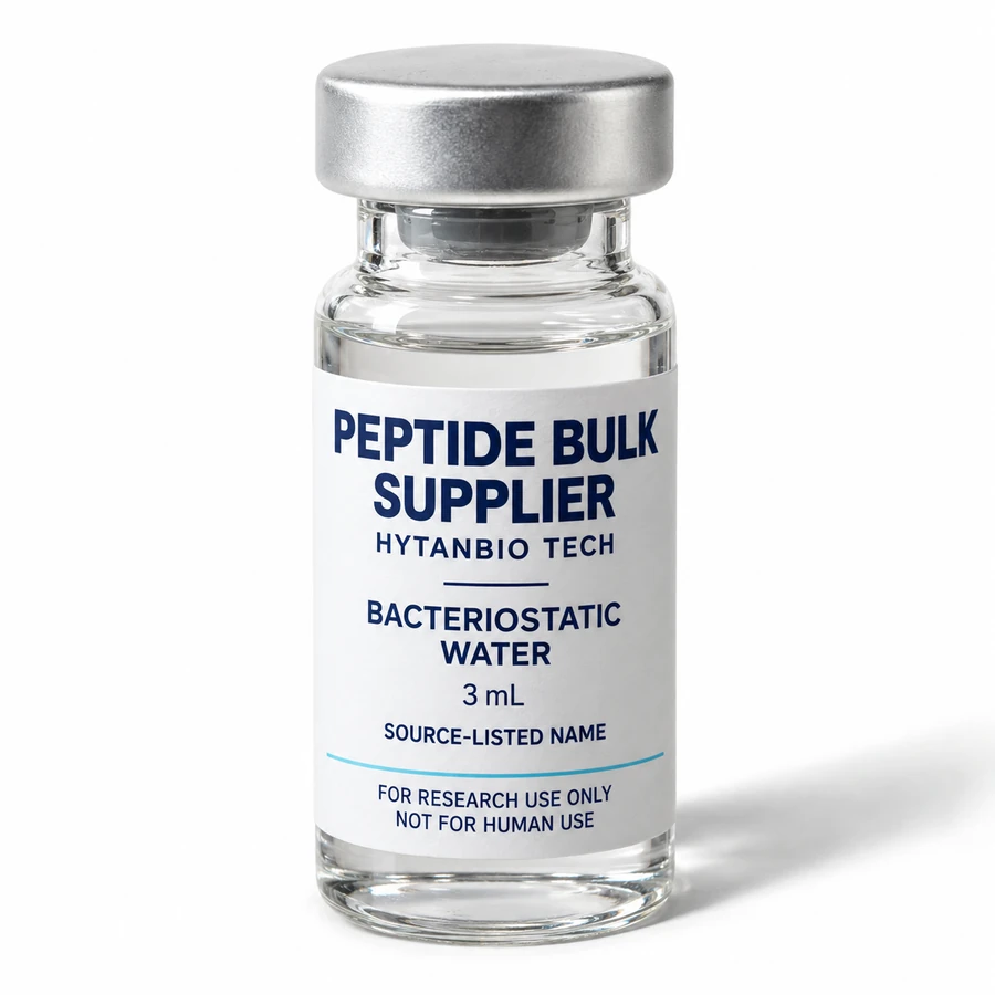 Bacteriostatic Water — For Research Use Only research-use-only vial label concept